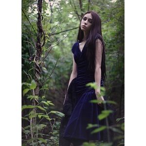 Vintage Deep Blue Dress